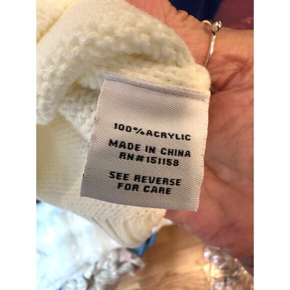 525 Born In Bklyn Hearts & Flowers Embroidered Cropped Cami White M - Picture 10 of 11